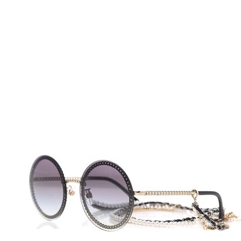 chanel 4245 sunglasses|CHANEL Round Chain Sunglasses 4245 Gold.